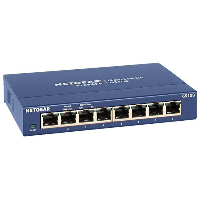 Netgear GS108-400NAS ProSAFE Switch 8 Puertos Gigabit 16 Gbps Rendimiento