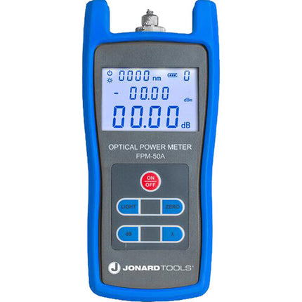 Jonard Tools FPM-50A Medidor de Potencia Óptica con Adaptadores FC SC LC 800-1650nm 6 Longitudes de Onda