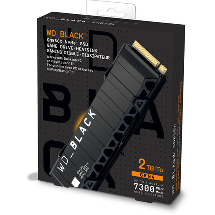 WD 2TB WD_BLACK SN850X Unidad SSD Interna NVMe PCIe 4.0 7300MB/s Lectura con Disipador