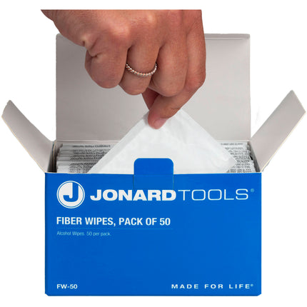 Jonard Tools FW-50 Pañuelos de Fibra para Limpieza 50 Unidades Húmedos