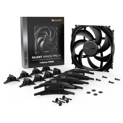 be quiet! 140mm Silent Wings Pro 4 Ventilador para caja 2400 rpm 97.41 CFM