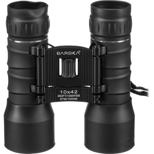 Barska 10x42 Lucid View Binoculares con Prismas BK7 y Foco 5.5'