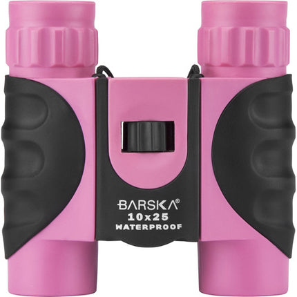 Barska 10x25 Colorado Prismáticos Impermeables con Funda Rosa