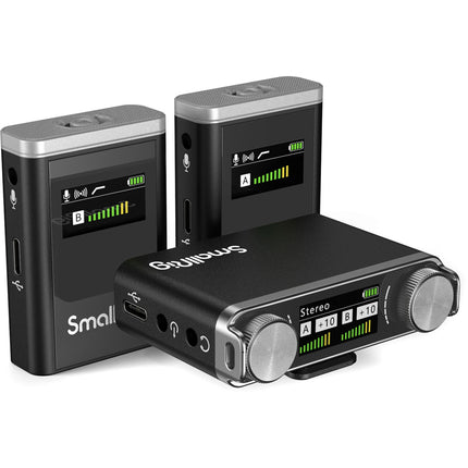 SmallRig Forevala W60 Sistema Micrófono Inalámbrico Compacto 2 Personas 2.4 GHz 328' Alcance 8 Horas Batería