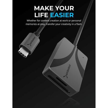 Sabrent Dual-Slot Lector de Tarjetas SDXC microSDXC USB-C 3.2 312 MB/s
