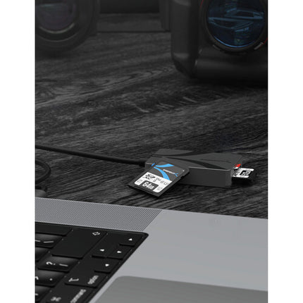 Sabrent Dual-Slot Lector de Tarjetas SDXC microSDXC USB-C 3.2 312 MB/s