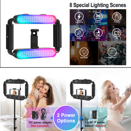 GVM TL15RS RGB Luz Videocámara para Smartphone 196 Lux 3200-5600K