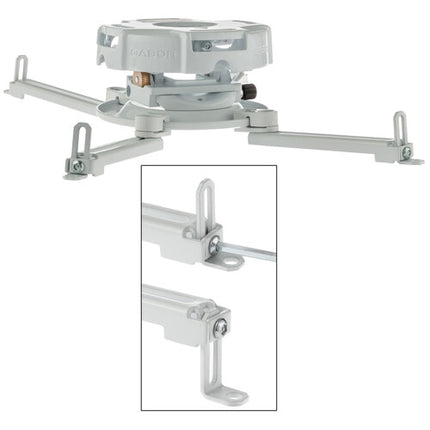 Gabor UPMP-1000W Soporte Universal para Proyector Blanco Capacidad 50 lb Ajuste Dual de Inclinación y Giro