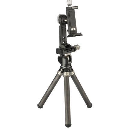Robus RCTT-200 Trípode de Mesa Fibra de Carbono 8 Pulgadas 4.4 lb capacidad con Adaptador Smartphone
