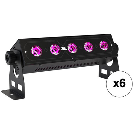 Blizzard Mikrokassette RGBW LED Wash Pack de 6 luces 10W y ángulo 25°