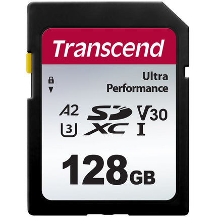 Transcend 128GB 340S Tarjeta SDXC UHS-I A2 160MB/s Lectura 90MB/s Escritura