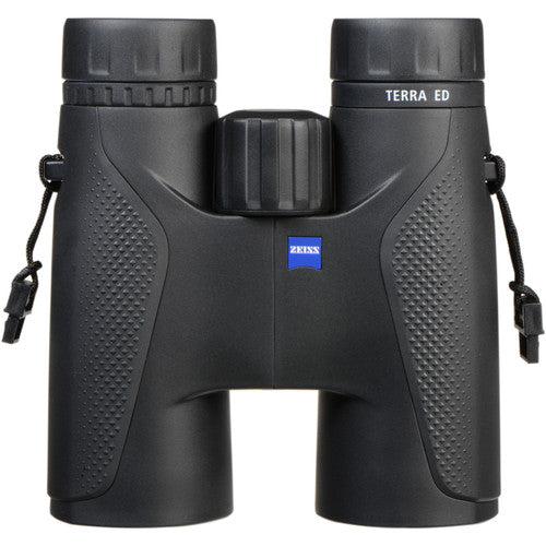 ZEISS 8x42 Terra ED Prismáticos con visión nítida 5.25 pies foco cercano estuche y correa negra