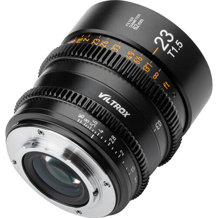 Viltrox 23mm T1.5 Objetivo Cine Montura Micro Cuatro Tercios Apertura T1.5 a T16 Bokeh Suave Fundas Incluidas