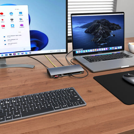 Satechi 10-en-1 Thunderbolt 4 Dock estación de conexión 96W Space Gray