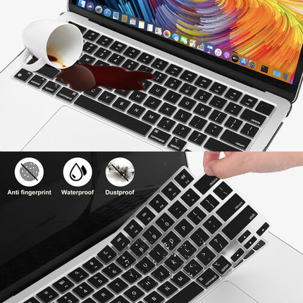 TechProtectus Colorlife Funda rígida para MacBook Air 13.6" M2 M3 M4 negra con protector de teclado