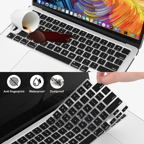 TechProtectus Colorlife Funda rígida para MacBook Air 13.6" M2 M3 M4 negra con protector de teclado