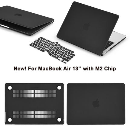 TechProtectus Colorlife Funda rígida para MacBook Air 13.6" M2 M3 M4 negra con protector de teclado