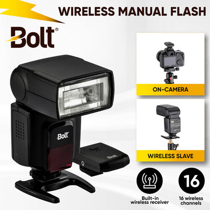 Bolt VD-420 Flash Manual Inalámbrico Potente GN 108 Protector y Difusor