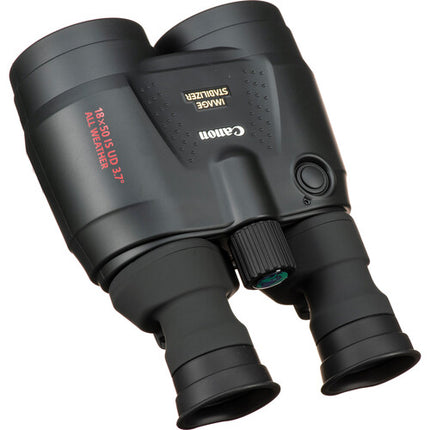 Canon 18x50 IS Prismáticos estabilizados 3.7° ángulo vista impermeables estuche suave correa