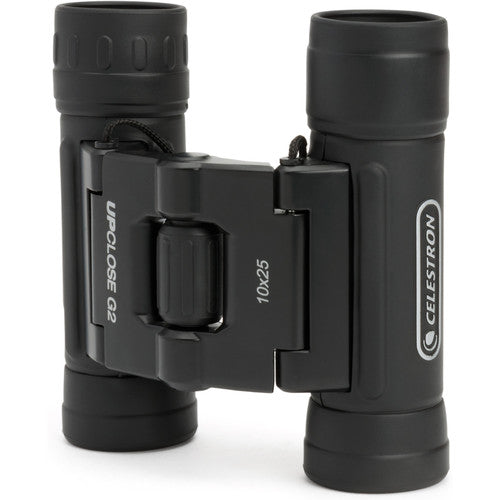 Celestron 10x25 UpClose G2 Prismáticos Techo Multi-Cubiertos 11 oz Estuche Correa