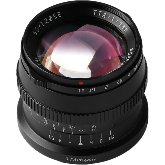 TTArtisan 50mm f/1.2 para Canon RF Objetivo Manual APS-C 10 Lâminas