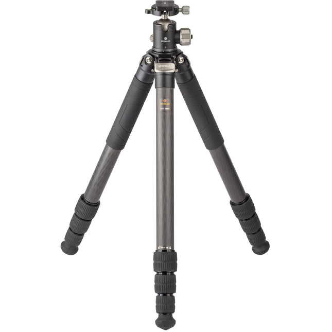 Robus RCC-5560 Vantage Serie C Trípode Compacto Carbono 4 Secciones 35 lb 63.9 pulgs Altura con RTH-1030 Cabezal Bola