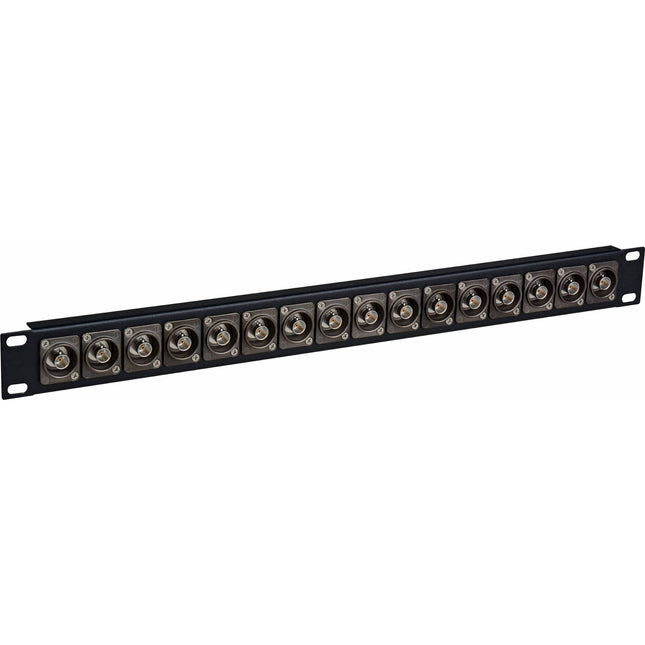 My Custom Shop Patch Panel 16 Puertos BNC 75 Ohm 12G 1 RU Enchufes Recesados