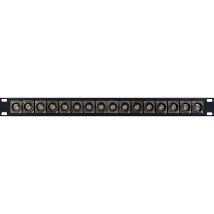 My Custom Shop Patch Panel 16 Puertos BNC 75 Ohm 12G 1 RU Enchufes Recesados