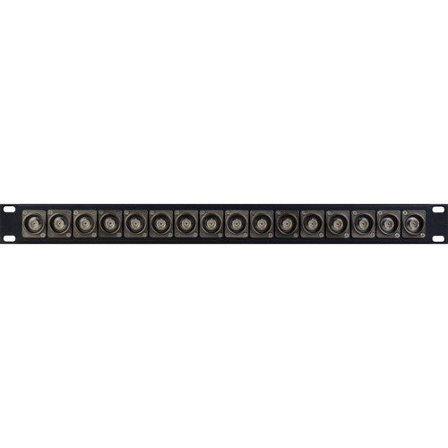 My Custom Shop Patch Panel 16 Puertos BNC 75 Ohm 12G 1 RU Enchufes Recesados