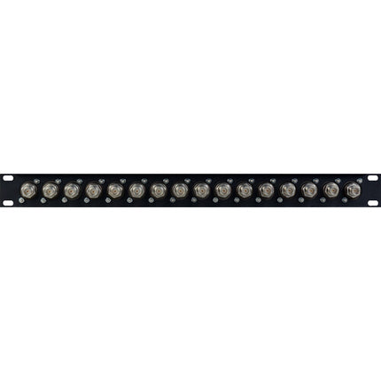 My Custom Shop Patch Panel 16 Puertos BNC 75 Ohm 12G 1 RU Enchufes Recesados