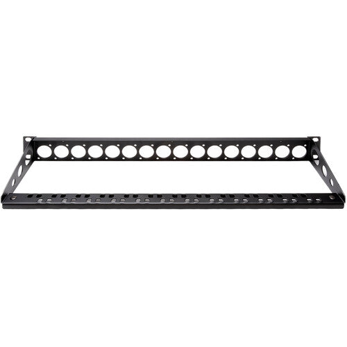 My Custom Shop Patch Panel 16 Puertos BNC 75 Ohm 1 RU con Barra de Lacing Trasera