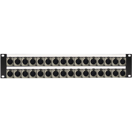 My Custom Shop Patch Panel con 32 Puertos XLR Hembra Neutrik 2 RU