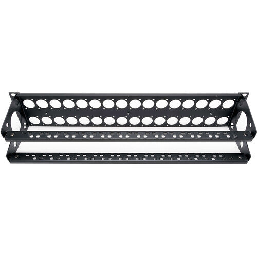 My Custom Shop Patch Panel de Audio 32 Puertos XLR Macho 2 RU con Barra de Gestion de Cables