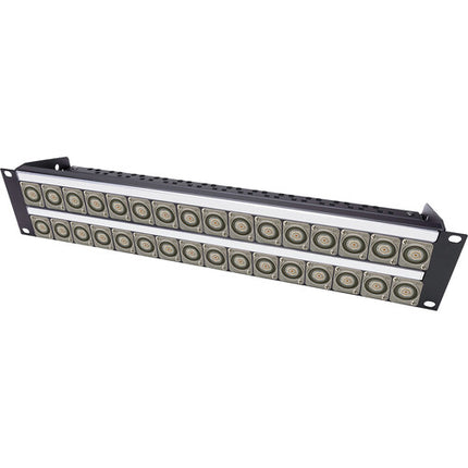 My Custom Shop Patch Panel BNC 32 Puertos 12G-SDI 4K 8K con Barra Trasera 2 RU