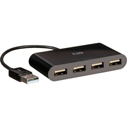 C2G Hub USB 2.0 de 4 Puertos Tipo-A con Transferencia de 480 Mb/s
