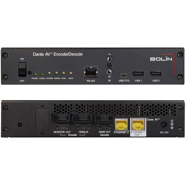 Bolin Technology D20H Transceptor AV Dante HDMI 4K60 UHD PoE