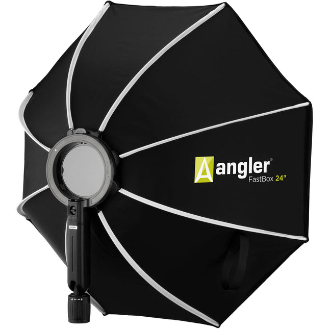 Angler FastBox Octagonal Softbox 24 Pulgadas Plata Interior y Difusor Frontales