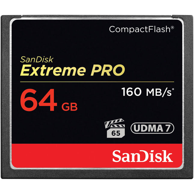 SanDisk Extreme Pro Tarjeta de Memoria CompactFlash 64GB 160MBs lectura 150MBs escritura