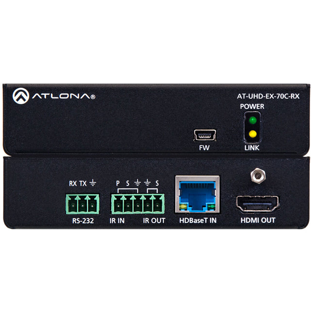Atlona 4K UHD Receptor HDMI sobre HDBaseT con PoE y Control IR 70m