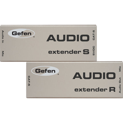 Gefen AUD-1000 Extensor de Audio Analógico Transmisor y Receptor con Cable 3.5mm y Fuente de Alimentación