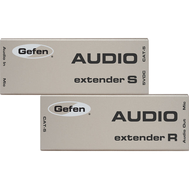 Gefen AUD-1000 Extensor de Audio Analógico Transmisor y Receptor con Cable 3.5mm y Fuente de Alimentación