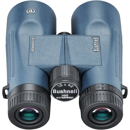 Bushnell 10x42 H2O Prismáticos Techo Resistente Agua Ligeros Azul