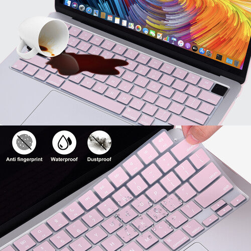 TechProtectus Colorlife Funda Dura 13.6 MacBook Air M2 M3 M4 Rosa con Protector de Teclado
