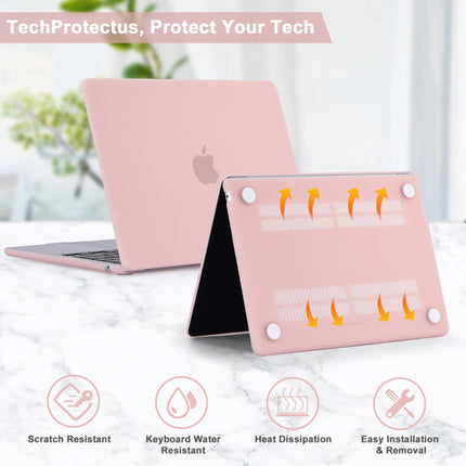 TechProtectus Colorlife Funda Dura 13.6 MacBook Air M2 M3 M4 Rosa con Protector de Teclado