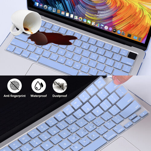 Funda rígida TechProtectus Colorlife para MacBook Air 13.6" M2 M3 M4 azul Serenity con protector de teclado