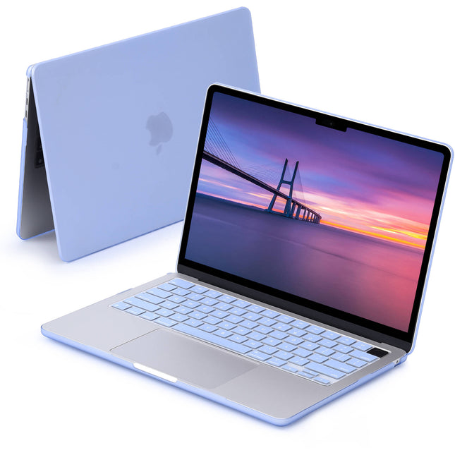Funda rígida TechProtectus Colorlife para MacBook Air 13.6" M2 M3 M4 azul Serenity con protector de teclado