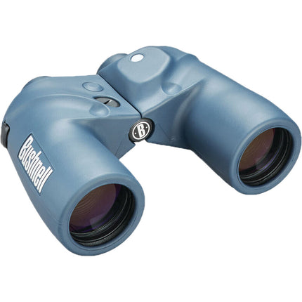 Bushnell 7x50 Prismáticos Marinos con Brújula y Visión Iluminada Azul
