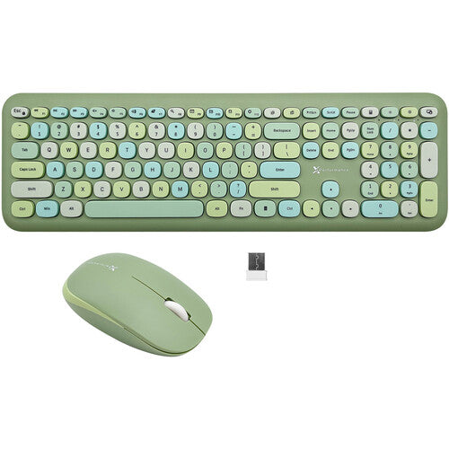 X9 Performance Teclado y Ratón Inalámbrico Verde 2.4 GHz 1200 dpi