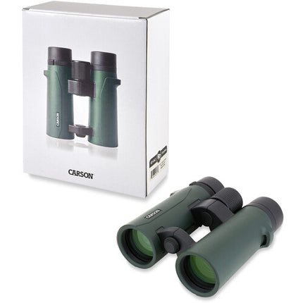 Carson 10x42 RD Prismáticos verdes BAK4 Ángulo 61° impermeables