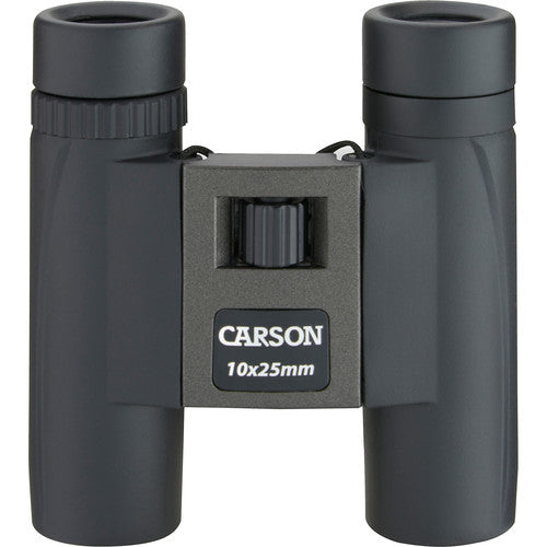 Carson 10x25 TrailMaxx Prismáticos Compactos con Rueda de Enfoque y Paño